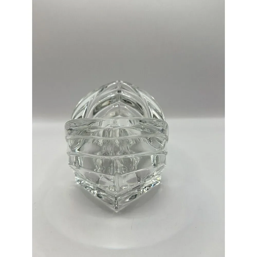 Vintage Mikasa Art Glass Lead Crystal Nut Candy Bowl Tea Light Made in Germany